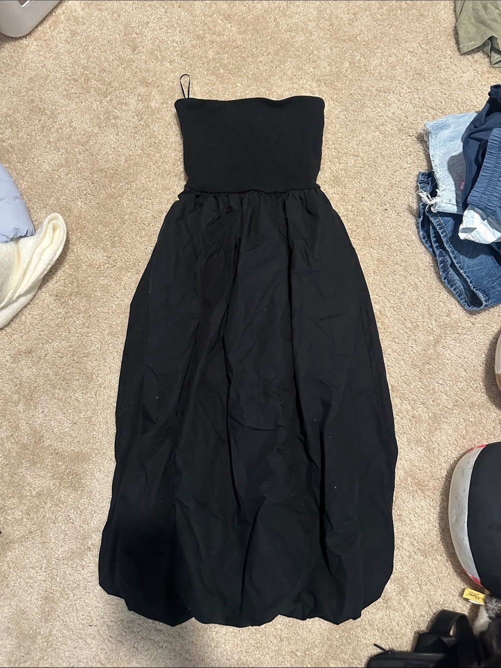 Sincerely Jules Black Strapless Maxi